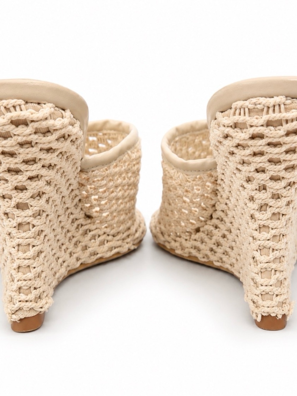 Zara Cream Woven Mule Slides - Picture 5 of 5